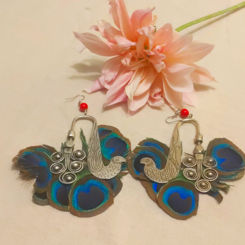 Exotic Peacock Earrings